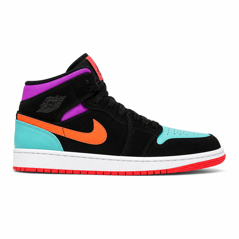Nike Air Jordan 1 High  Mid — Black  Orange  Purple  Teal