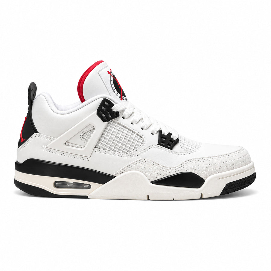 WMNS Air Jordan 4 Retro – White  Black  Red