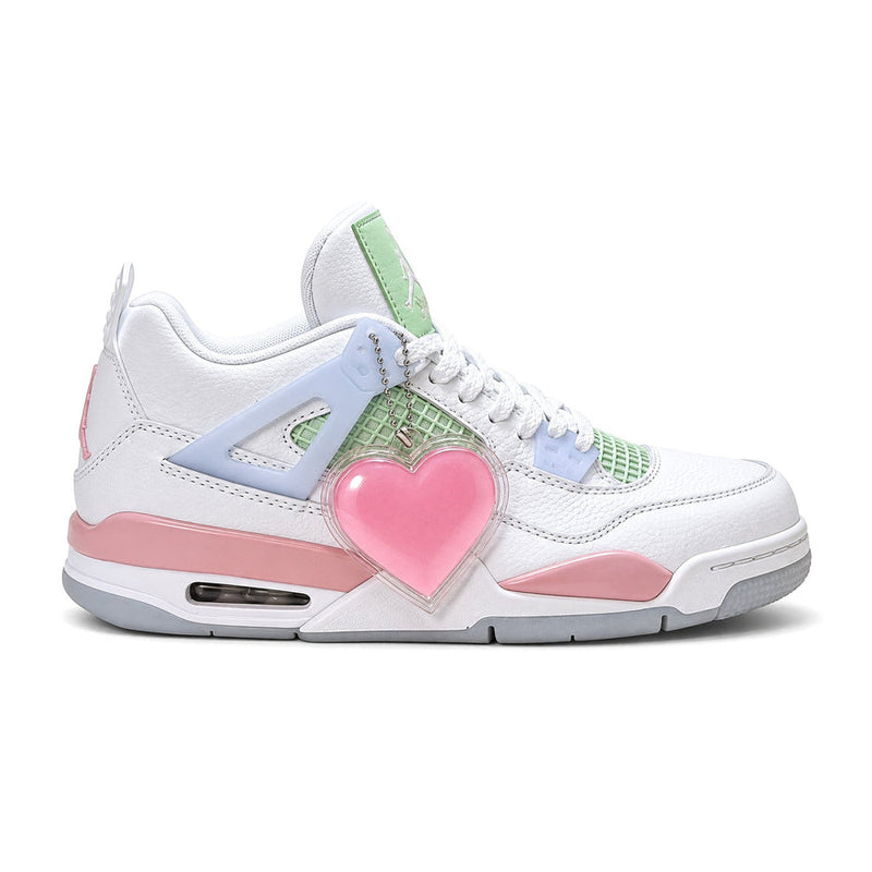 WMNS Air Jordan 4 Retro – White  Ice Blue  Pink
