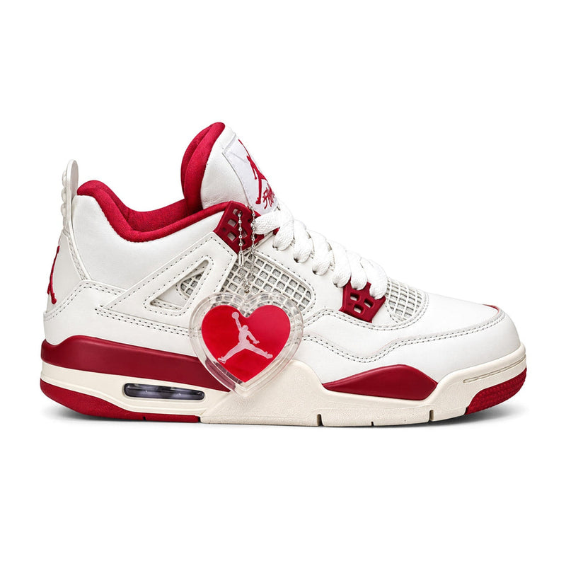 WMNS Air Jordan 4 Retro – White  Pink  Red
