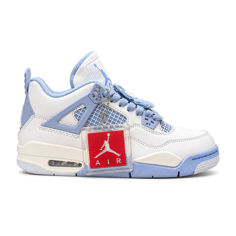 WMNS Air Jordan 4 Retro – White  University Blue