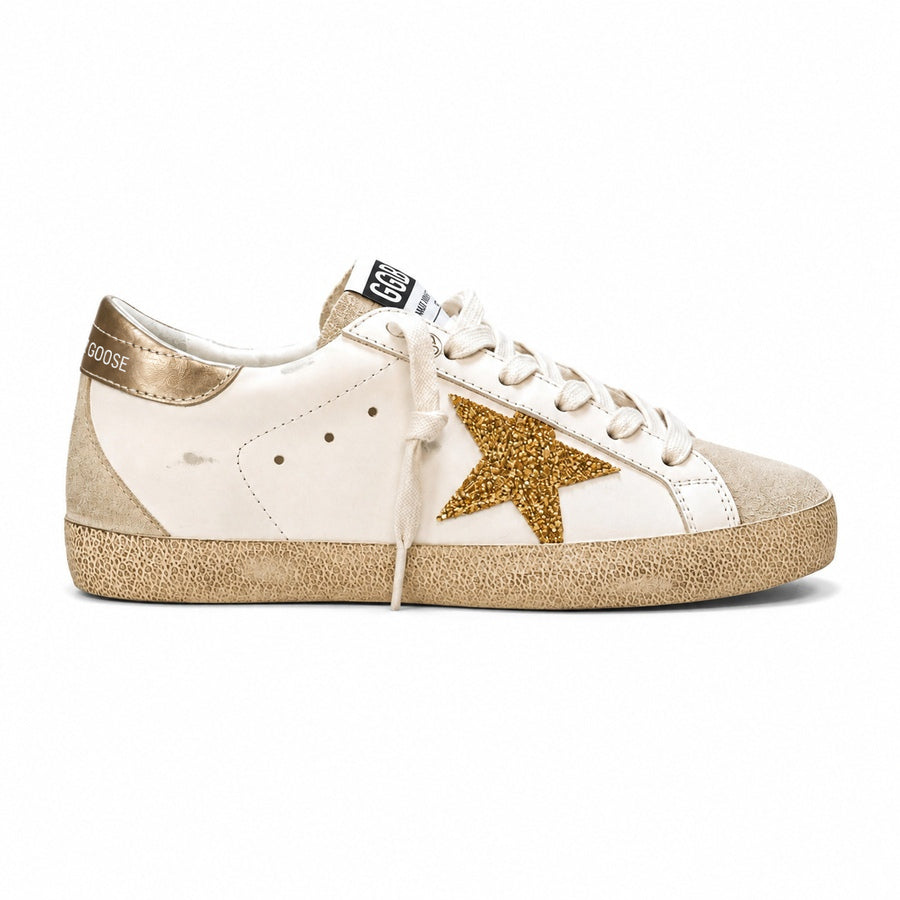 Golden Goose Women's Super-Star with Gold Glitter Star