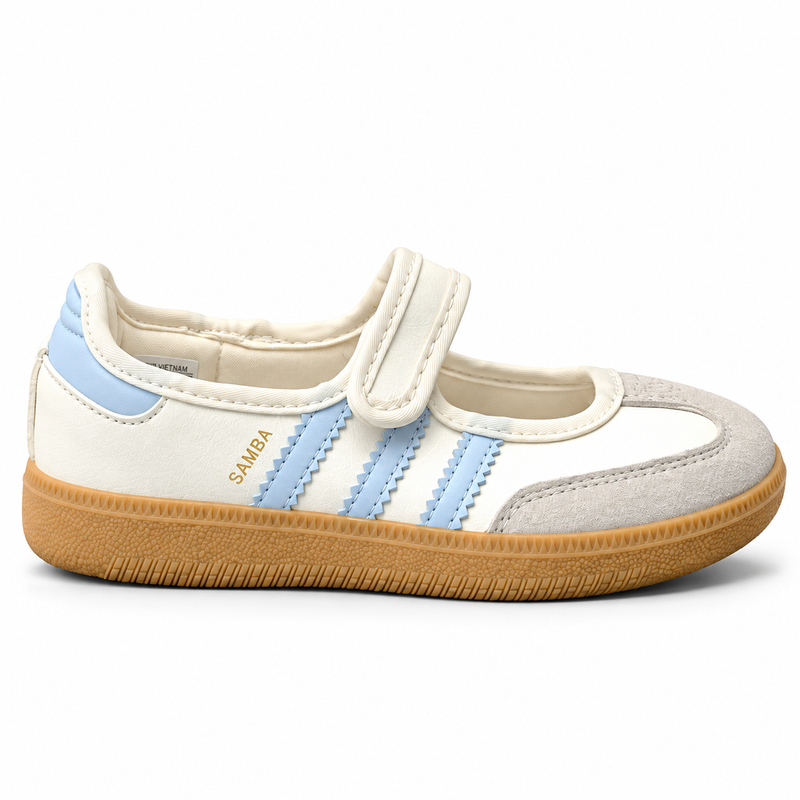 adidas SAMBA JANE (kids) – Cloud White / Clear Bluek