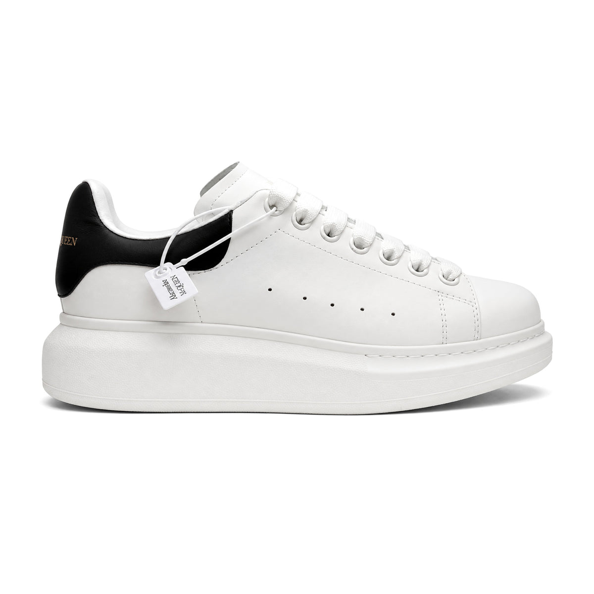 Alexander McQueen Oversized Sneaker – White  Black Heel
