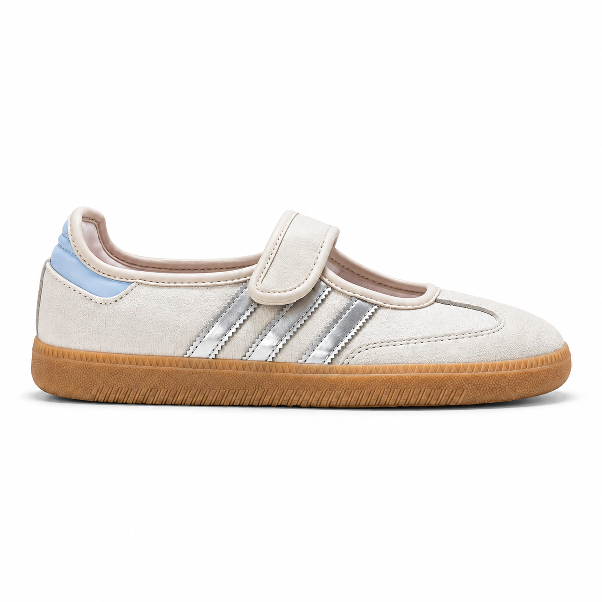 adidas Samba Jane (Women’s) – Cream/Silver/Blue