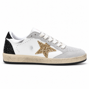 Golden Goose Ball Star White Black Gold Ice