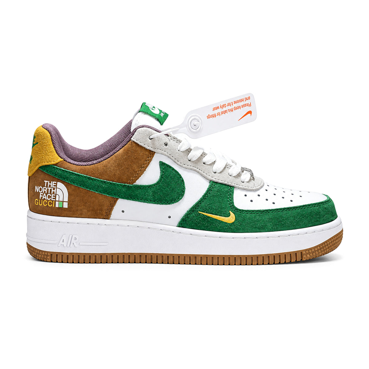 Nike Air Force 1 Low — Green  Gold  White