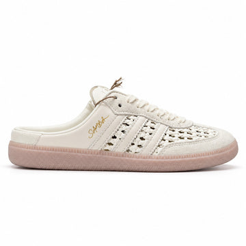 adidas Samba OG Mule W — Cream White/Gold Metallic