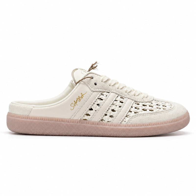 adidas Samba OG Mule W — Cream White/Gold Metallic